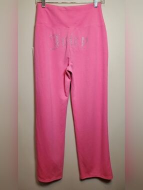 390. NWT - Juicy Couture -  Pink Rhinestone Logo Track Pants